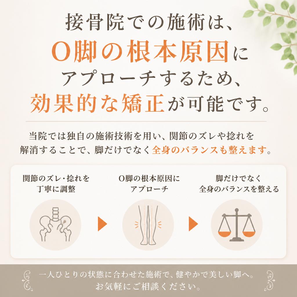 藤が丘でO脚を改善し、日常をもっと快適に！